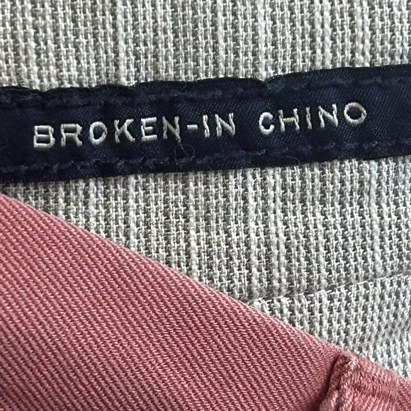 J.Crew Broken-In Chino Pants Men's W29 L32 Salmon Pink 100% Cotton Straight Fit - Picture 5 of 9